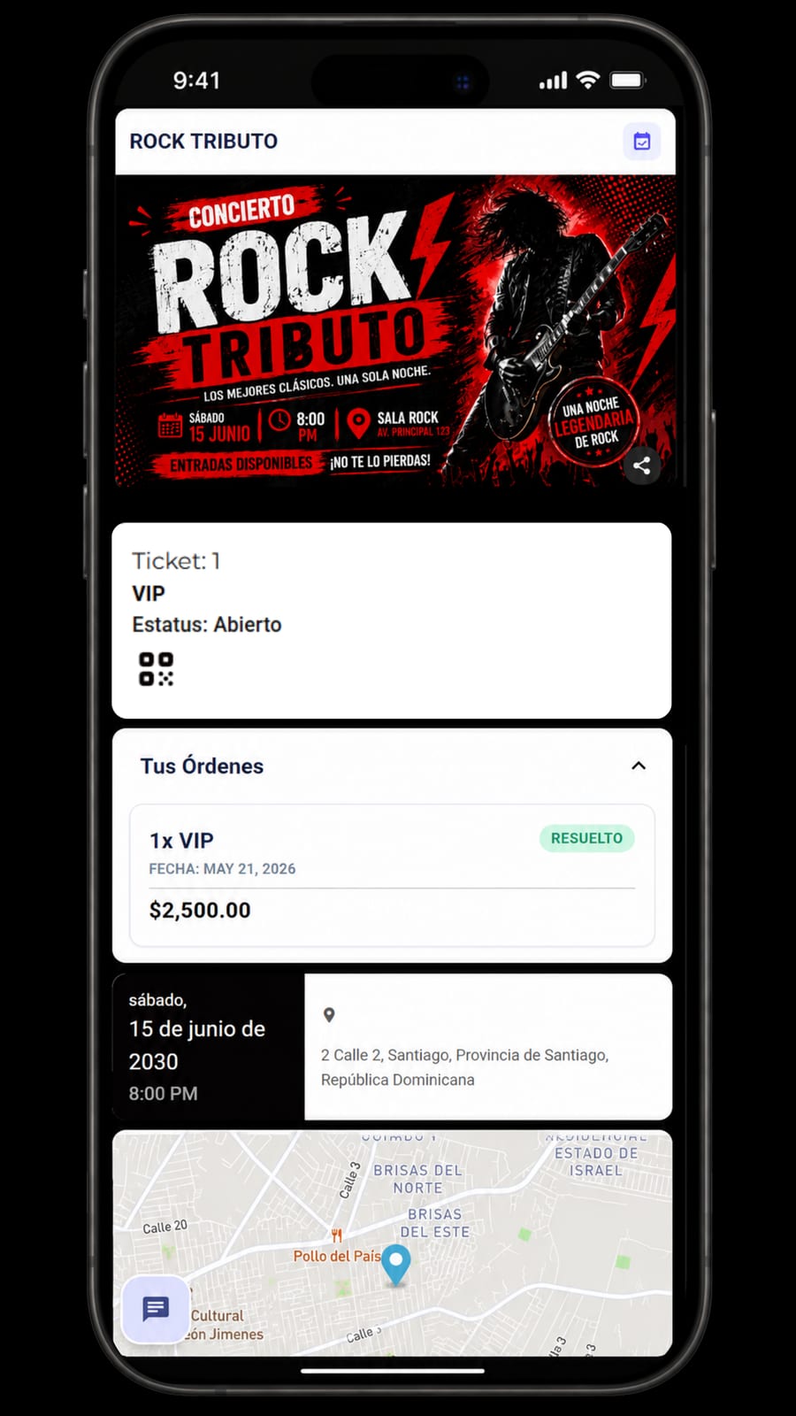 Event tickets with QR check-in in TinyAll