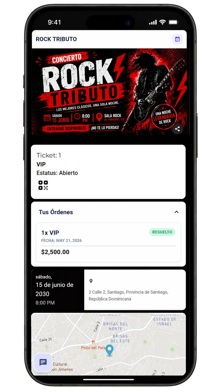 Event tickets with QR check-in in TinyAll